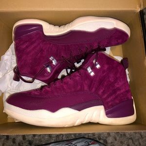 Burgundy Jordan retro 12’s